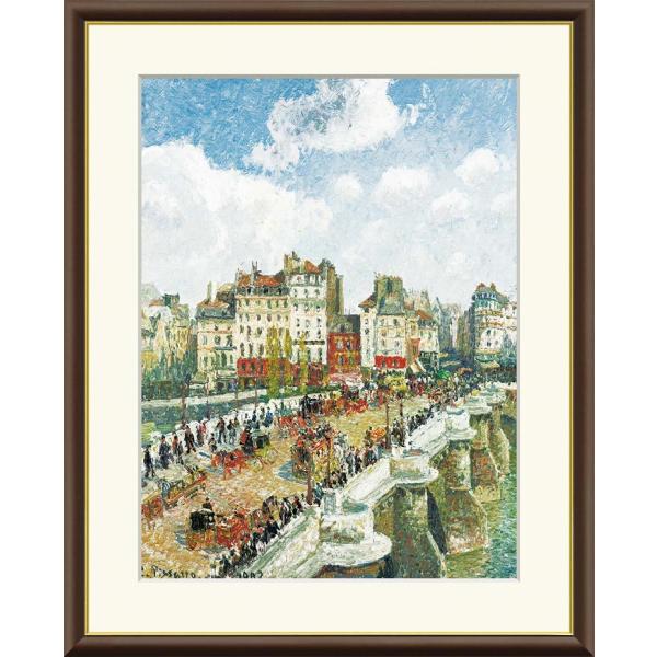 世界の名画　油絵　ポン・ヌフ　ピサロ　F8　61×49.5cm　手彩仕上 高精細巧芸美術画　爆買