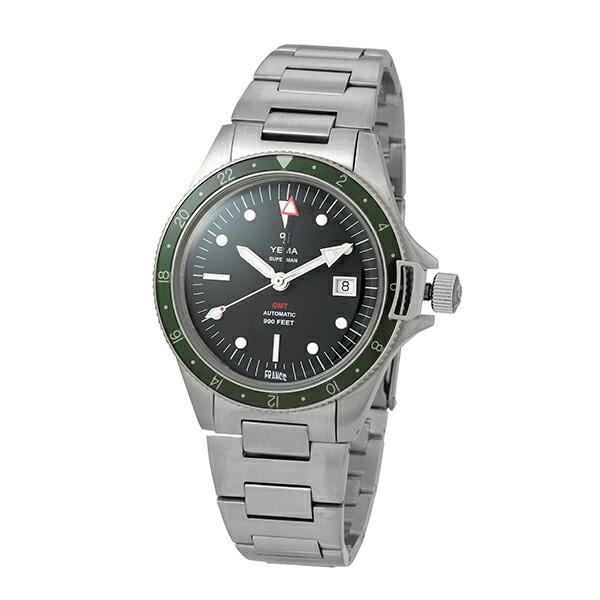 イエマ スーパーマン GMT 腕時計 YEMA YSUPGMT2020B41-AMS ブラック 黒