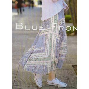 スカート ロングスカート ミセス プリント / 【SALE 30%OFF】 ローブ BLUE FRONCE｜t-blueberry