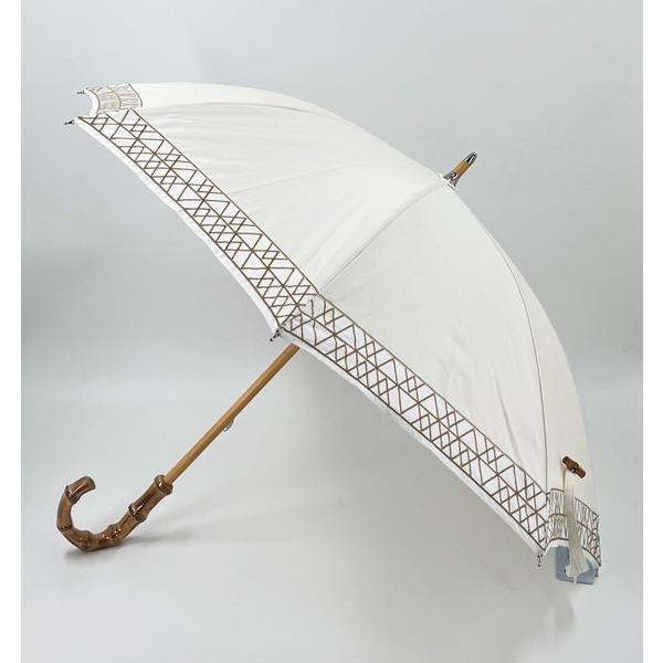 裾切り継ぎ 刺繍 エスクール 晴雨兼用傘ショート傘