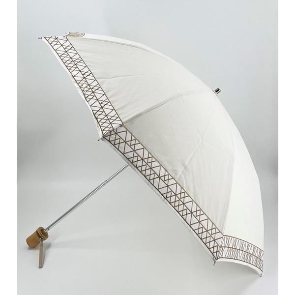 裾切り継ぎ刺繍 エスクール 刺繍 晴雨兼用傘折りたたみ傘