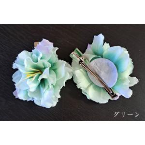 フラワーコサージュ 花 髪飾り ヘッドドレス グリーン 緑 結婚式 パーティ ヘアアクセサリー ドレス浴衣に合わせやすい髪飾り 成人式 七五三　夏祭り　cs2132