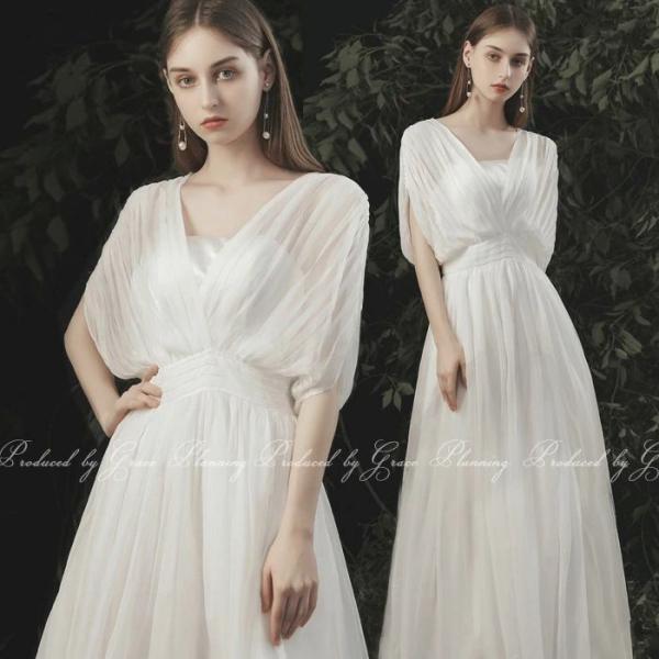 ウェディングドレス ウエディングドレス スレンダーライン 結婚式 前撮り 花嫁 7号9号11号  ワ...