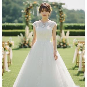 ウェディングドレス 結婚式 前撮り ノースリーブ  キラキラと輝くビーズやスパンコールが上品で華やか...