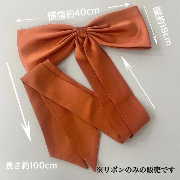 バックリボン 大きなリボン ビッグリボン アレンジリボン テラコッタ カラードレスアレンジ 舞台衣装...