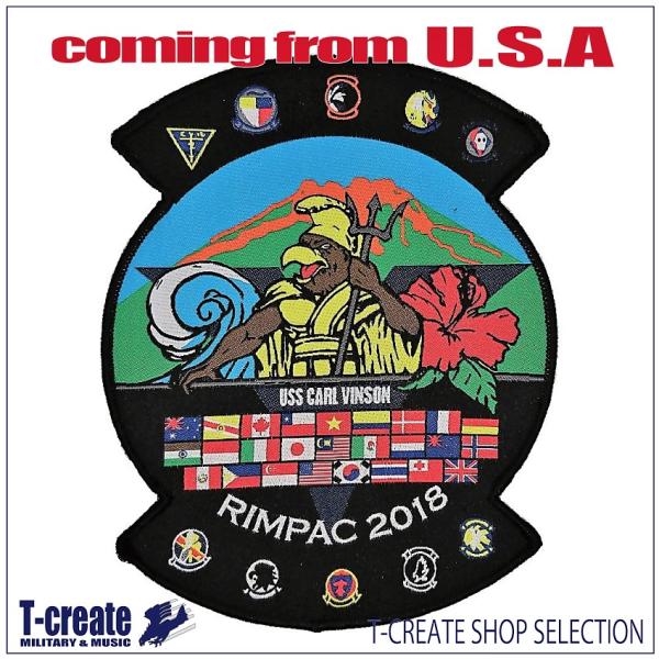 ミリタリーワッペン USSカールヴィンソン RIMPAC2018 アメリカ軍パッチ U.S.NAVY