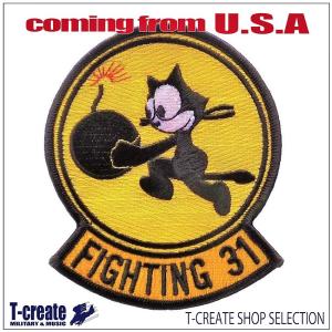 航空機・ミリタリーパッチ アメリカ海軍 第31戦闘攻撃飛行隊 トムキャッターズ 刺繍 ワッペン Ver
