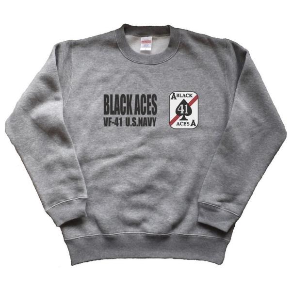 ミリタリー トレーナー スウェット VF-41 ブラックエイセズ 米海軍 戦闘飛行隊