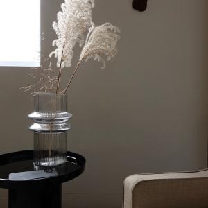 affari 花瓶 フラワーベース ガラス 22x22x31cm おしゃれ 北欧 花器 円形