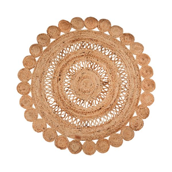 Affari ジュート ラグ 麻 円形 150cm