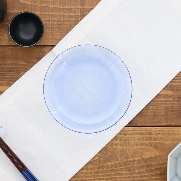 ガラスプレート 14.8cm アウトレットガラス食器 銘々皿 中皿 取り皿 涼感 涼し気 ブルー 青...