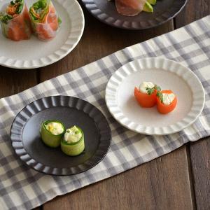 小皿 丸皿 しのぎ 4寸皿 白結晶 黒鉄砂 (）小皿 お皿