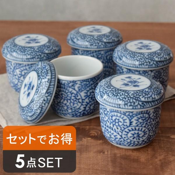 茶碗蒸し　たこ唐草　5個セット　 器 茶碗むし 茶わん蒸し スープカップ 蓋付き