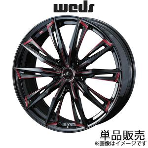 レオニスGX エクストレイル T33 18インチ アルミホイール 1本 ブラック/SCマシニング[レッド] 0039378 WEDS LEONIS GX