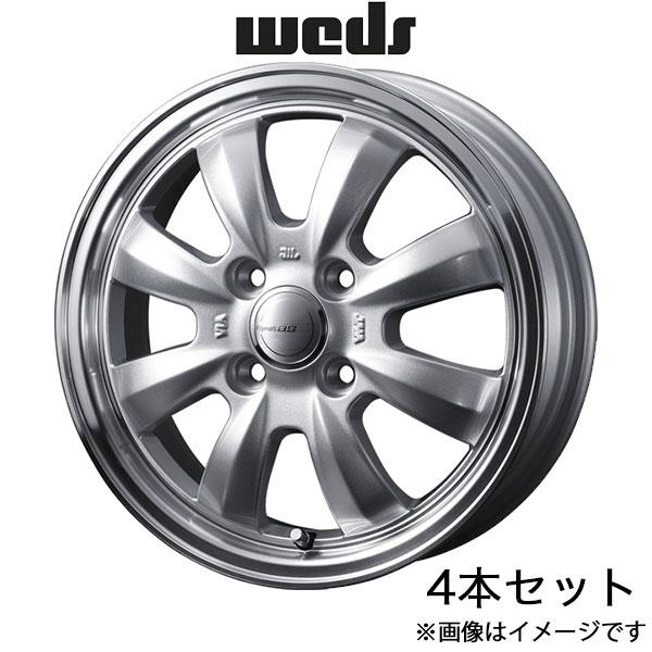 グラフト8S ワゴンR MH35S/MH55S 14インチ アルミホイール 4本 シルバー/リムポリ...