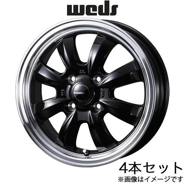 グラフト8S ワゴンR MH35S/MH55S 15インチ アルミホイール 4本 ブラック/リムポリ...