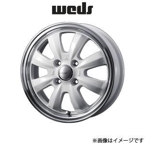 ウェッズ グラフト 8S アルミホイール 1本 ムーヴキャンバス LA800系 14インチ ホワイト/リムポリッシュ 0040954 WEDS GYRAFT 8S