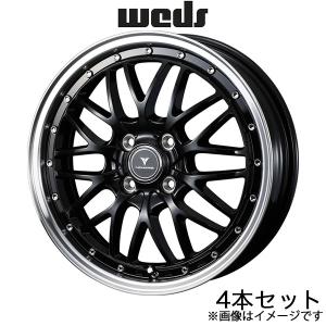 WEDS ノヴァリス アセット M1 BK/P 4本 15×4.5J+45 4H 100 φ73 NOVARIS 