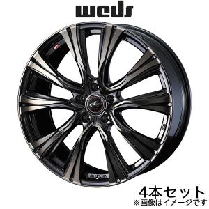 レオニスVR RVR GA3W/GA4W 17インチ アルミホイール 4本 パールブラック ミラーカット/チタントップ 0041255 WEDS LEONIS VR