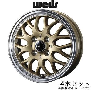Weds アルミ ホイール 15インチ 4本セット ディッシュホイール WEDS（ウェッズ） N-BOX等 Weds Gyraft グラフト 9M 15インチ 4.5J