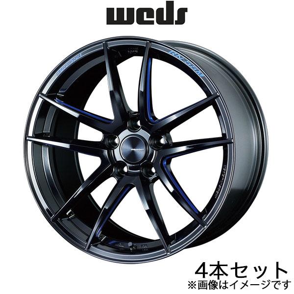ウェッズスポーツ RN-55M GT-R R33 18インチ アルミホイール 4本 ブラックブルーマ...