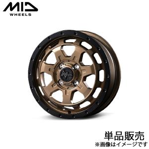 MID ナイトロパワーM7ファランクス エブリィワゴン DA17W アルミホイール 1本(14×4.5J 4-100 +45 マットブロンズ/リムブラック)