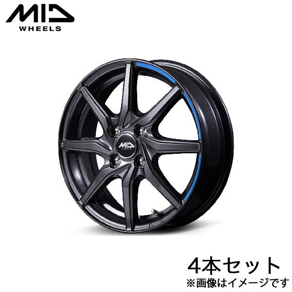 MID RX810 ワゴンR MH85S/MH95S アルミホイール 4本(15×4.5J 4-10...