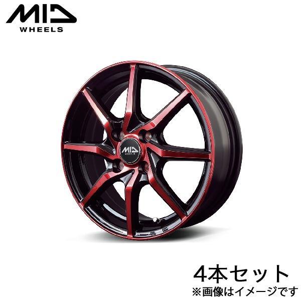 MID S810 ワゴンR MH34S アルミホイール 4本(14×4.5J 4-100 +45 ブ...