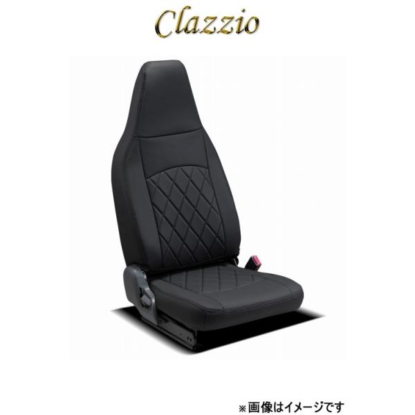 クラッツィオ シートカバー ストロングレザー キルトタイプ 1列シート車全席分(ブラック×ブラックス...