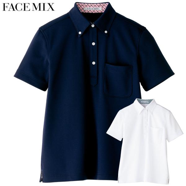 レディス吸水速乾ポロシャツ(チェック) FB4017L S〜3L 女性用 FACEMIX フェイスミ...