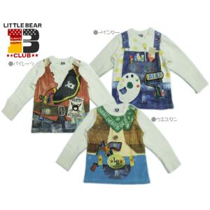 【2022年秋冬】【LITTLE BEAR CLUB】リトルベアークラブ 転写プリント柄長袖トレーナー【90/95/100】｜t-happyland