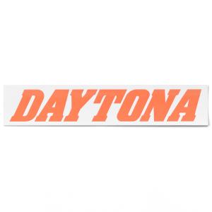 DAYTONA (デイトナ) バイク ステッカー ブランドロゴ DAYTONA 角型 80×16mm 白/オレンジ文字 21271｜t-joy