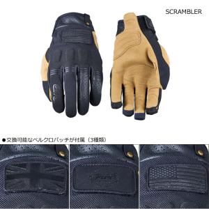 FIVE（ファイブ）グローブ　SCRAMBLER　スクランブラー　BLACK/TAN｜t-joy