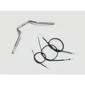 ハリケーン    クォーター4型 ハンドルSET FTR223（00-16 MC34）(サイドゼッケン付)  クロームメッキ H018-904C｜2輪・4輪用品のショップt-joy