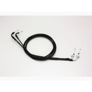 ハリケーン ロング　スロットルケーブルＷ  ブラック