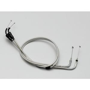 ハリケーン ロング　スロットルケーブルＷ  ステンレスメッシュ  アウター長 930/960mm  ...