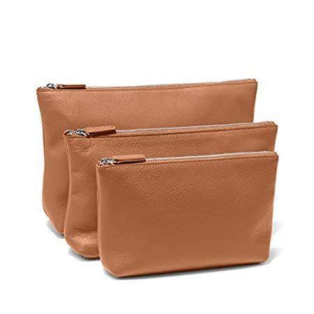 Leatherology Cognac Standing Pouch Trio