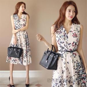 ワンピース 膝丈ワンピース 花柄ワンピース カジュアル ふんわり フェミニン 韓国風 ファッション おしゃれ フォーマル きれいめ