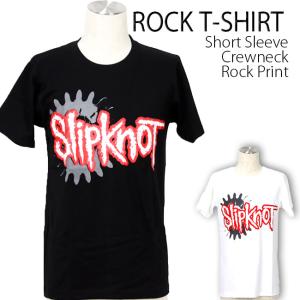 ロックtシャツ バンドtシャツ パンク Slipknot スリップノット ギアロゴ メンズ レディース M-2XLサイズ 黒色 白色 ストリート系｜T-LINK