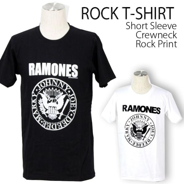 ロックtシャツ バンドtシャツ パンク Ramones ラモーンズ 鷹ロゴ メンズ レディース M-...