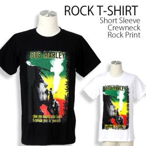 ロックtシャツ バンドtシャツ パンク BOB MARLEY ボブマーリーのリラックス メンズ レディース M-2XLサイズ 黒色 白色 ストリート系｜T-LINK