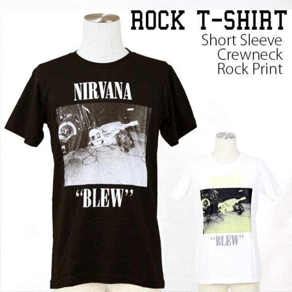 ロックtシャツ バンドtシャツ パンク Nirvana ニルヴァーナ ギター メンズ レディース M...