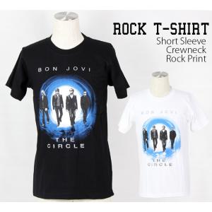 ロックtシャツ バンドtシャツ パンク Bon Jovi ボン ジョヴィ 歩く4人 メンズ レディース M-2XLサイズ 黒色 白色 ストリート系｜T-LINK