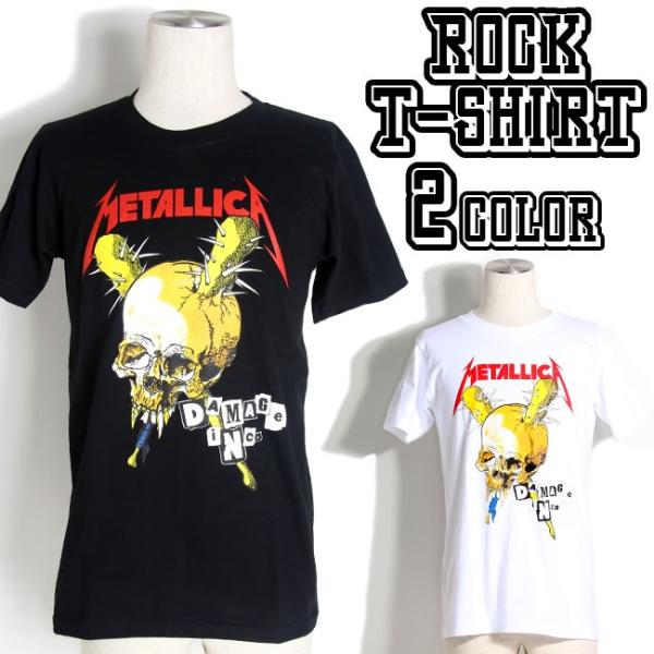 爆買 ロックTシャツ バンドTシャツ パンク Metallica メタリカ ドクロとバット メンズ ...