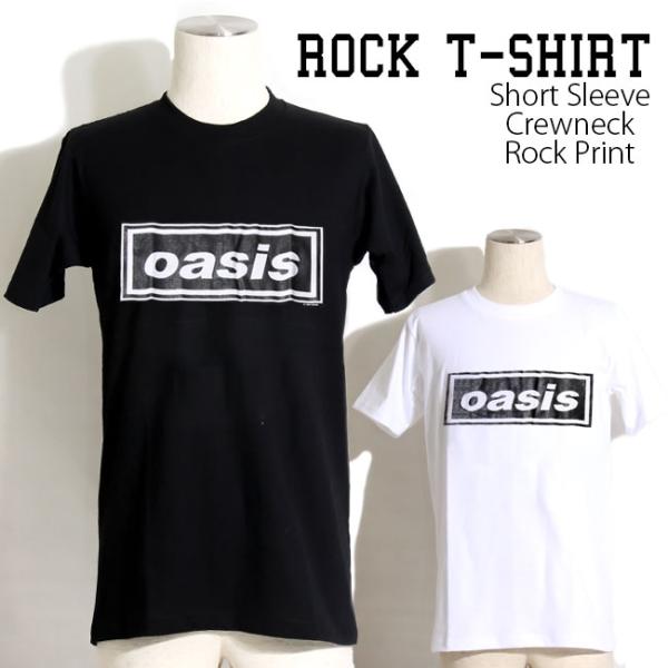 ロックtシャツ バンドtシャツ パンク oasis オアシス シンプルロゴ メンズ レディース M-...