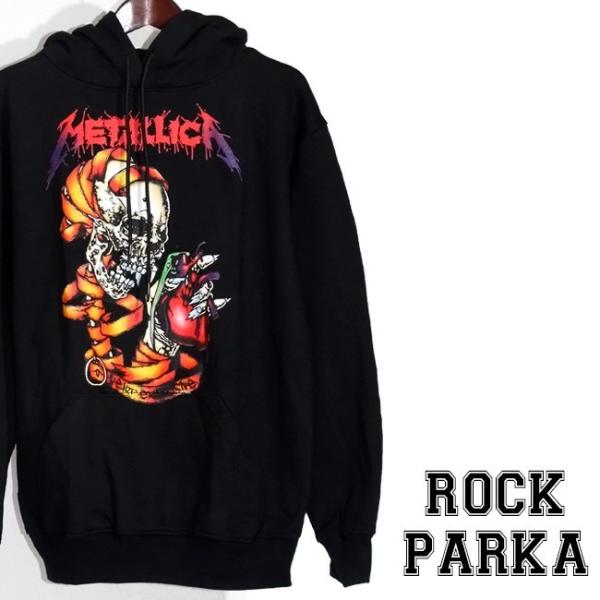 爆買 ロックパーカー バンド METALLICA メタリカ パーカー 裏起毛 メンズ レディース ブ...