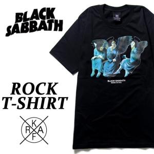 ロックTシャツ バンドTシャツ パンク  メンズ レディース Black Sabbath ブラックサバス M Lサイズ 黒色｜t-link