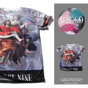 爆買 Tシャツ メンズ おしゃれ 半袖  ストリート系 SPACE9 デザインTシャツ GOD 神話...