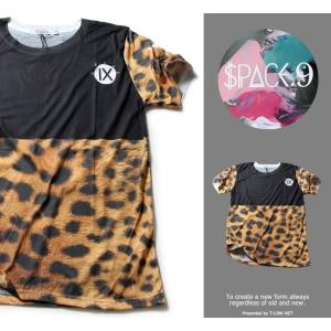 Tシャツ メンズ おしゃれ 半袖 メンズ ストリート系 SPACE9 デザインTシャツ LEOPAR...