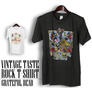 ヴィンテージロックtシャツ バンドtシャツ パンク The Grateful Dead グレイトフル デッド Mサイズ Lサイズ 黒色 白色｜t-link